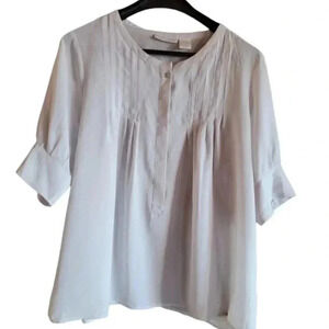 Womans Worthington 100%  polyester airy light Overblouse sz14